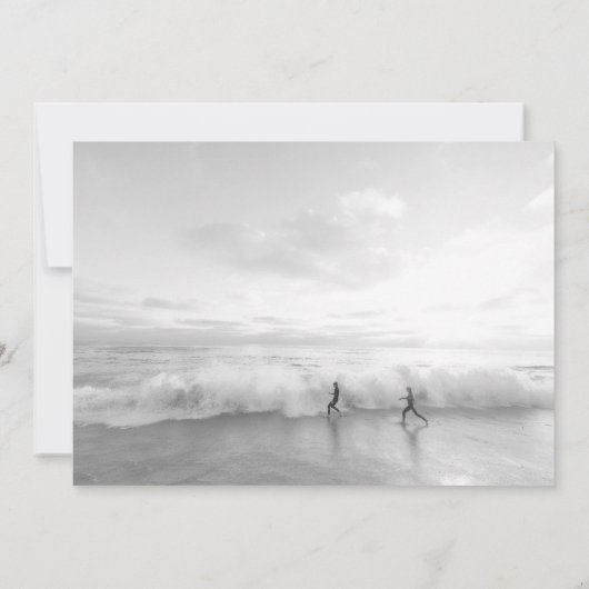 Casual Lijst Pastel Foto opslaan Datum Kaart (Achterkant)