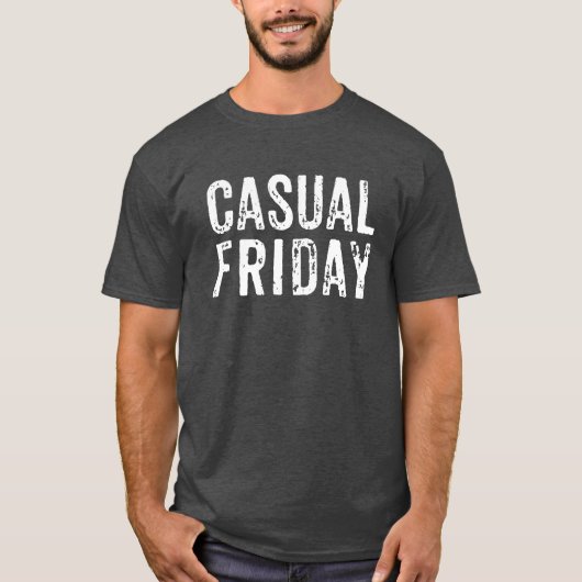 Casual Man T-shirt op vrijdag (Voorkant)