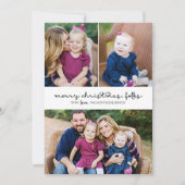 Casual Manuscript 3 de Foto Kerstfeestdag Flard Ka Feestdagenkaart (Voorkant)