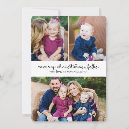 Casual Manuscript 3 de Foto Kerstfeestdag Flard Ka Feestdagenkaart