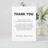 Casual manuscript dank u berichtnota kaart (Staand voorkant)