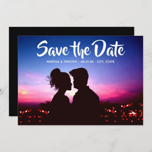 Casual Manuscript sparen de Foto van de Datum Kaart (Voorkant / Achterkant)