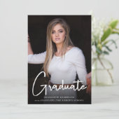 Casual Manuscript White 2 de Partij van de Graduat Kaart (Staand voorkant)