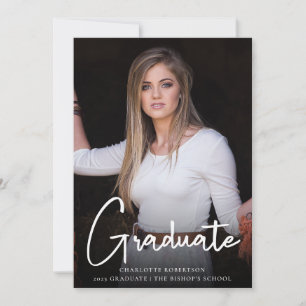 Casual Manuscript White 2 de Partij van de Graduat Kaart