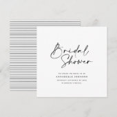 Casual manuscript wit eenvoudig vrijgezellenfeest save the date (Voorkant / Achterkant)