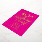 Casual Milestone Birthday Party Foil Invitation Folie Uitnodiging (Gedraaid)