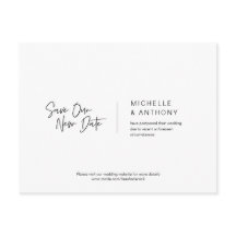 Casual minimaal, sla onze nieuwe datum op, uitgest