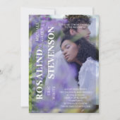 Casual, minimale gewelddadige foto-bruiloft kaart (Voorkant)