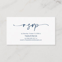 Casual minimalistische marinesblauwe pen, bruiloft