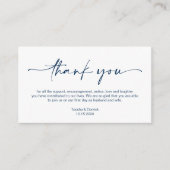 Casual minimalistische marinesnopen Pen, bruiloft  Informatiekaartje (Voorkant)