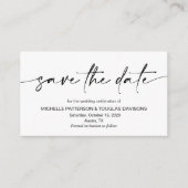 Casual minimalistische zwarte inktpen, Bewaar de d Informatiekaartje (Voorkant)