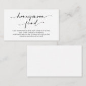 Casual minimalistische zwarte inktpen, huwelijksre informatiekaartje (Voorkant / Achterkant)