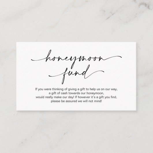 Casual minimalistische zwarte inktpen, huwelijksre informatiekaartje (Voorkant)