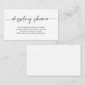 Casual, minimalistische zwarte pen, display Shower Informatiekaartje (Voorkant / Achterkant)