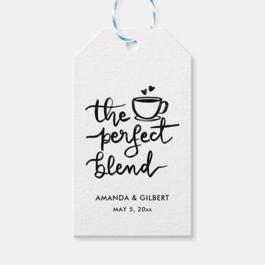 Casual modern het perfecte overvloeiscript cadeaulabel (Voorkant)
