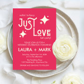 Casual Modern Just Love Wedding Kaart