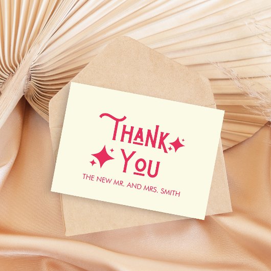 Casual Modern Niets Fancy Alleen Liefde Trouwen Bedankkaart