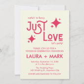 Casual Modern Niets Fancy Alleen Liefde Trouwen Kaart (Voorkant)