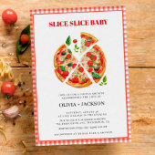 Casual Modern Pizza Party Bruiloft Paar Douche Kaart