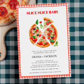 Casual Modern Pizza Party Bruiloft Paar Douche Kaart