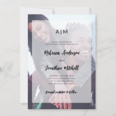 Casual modern script | Foto-overlay en QR-code Save The Date (Voorkant)