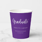 Casual Modern Script Graduation Party Papieren Bekers (Voorkant)