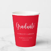 Casual Modern Script Graduation Party Papieren Bekers (Achterkant)