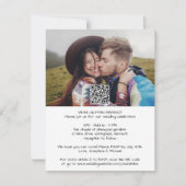 Casual moderne alles-in-één QR RSVP 2 foto bruilof Kaart (Voorkant)