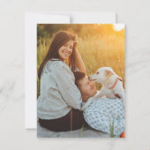 Casual moderne alles-in-één QR RSVP 2 foto bruilof Kaart (Achterkant)