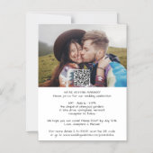 Casual moderne alles-in-één QR RSVP foto bruiloft Magnetische Uitnodiging (Voorkant)