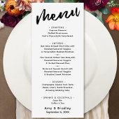 Casual, moderne, eenvoudige typografie menu