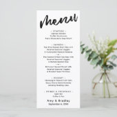 Casual, moderne, eenvoudige typografie menu (Staand voorkant)