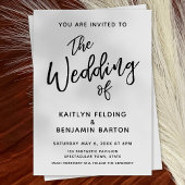 Casual, moderne, minimale Typografie Wedding Kaart