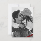 Casual moderne minimalistische trouwfoto RSVP kaartje (Achterkant)