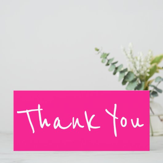 Casual Moderne Roze Twee Kaarten (Staand voorkant)