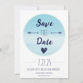 Casual moderne strand bruiloft zomer Bewaar de dat Kaart (Voorkant)