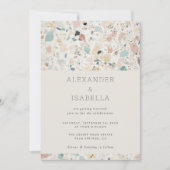 Casual Moderne Terrazzo Pastel Kleuren Retro Bruil Kaart (Voorkant)