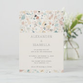 Casual Moderne Terrazzo Pastel Kleuren Retro Bruil Kaart (Staand voorkant)