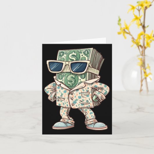 Casual Money Sleepwear Costume For Cash Lovers  Kaart (Gele Bloem)