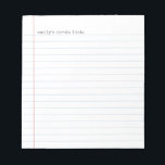 Casual Multomap papier gevoerd om te doen lijst    Notitieblok<br><div class="desc">Dit leuke gepersonaliseerde notitieblok ontwerp heeft een multomappen papieren achtergrond met rustieke zwarte typemachinetekst. Geweldig als een gepersonaliseerde om te doen lijst,  maar kan worden bewerkt om gewoon een zin te hebben. Dit notitieblok is ook een geweldig cadeau voor kinderen,  moeders en grootouders!</div>