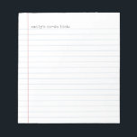 Casual Multomap papier gevoerd om te doen lijst    Notitieblok<br><div class="desc">Dit leuke gepersonaliseerde notitieblok ontwerp heeft een multomappen papieren achtergrond met rustieke zwarte typemachinetekst. Geweldig als een gepersonaliseerde om te doen lijst,  maar kan worden bewerkt om gewoon een zin te hebben. Dit notitieblok is ook een geweldig cadeau voor kinderen,  moeders en grootouders!</div>