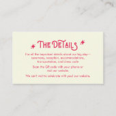 Casual Niets Fancy Alleen liefde bruiloft details Informatiekaartje (Voorkant)