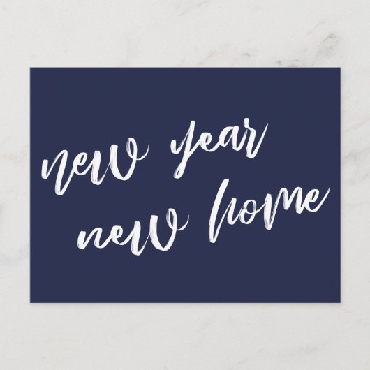 Casual nieuwjaarsuitzending van Navy Blue Briefkaart (Voorkant)