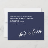 Casual nieuwjaarsuitzending van Navy Blue Notitiekaartje (Achterkant)