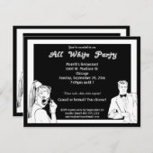 Casual of formele witte partij kaart (Voorkant / Achterkant)