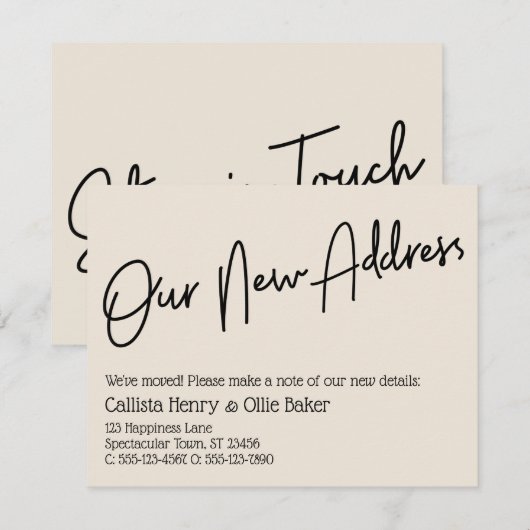 Casual onze nieuwe adrescrème aankondiging (Voorkant / Achterkant)