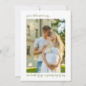 Casual opmerking 2 Verticale foto Zwangerschap Aankondiging (Voorkant)