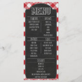 Casual Outdoor BBQ Grilling Party Krijtbord Teken Menu (Voorkant)