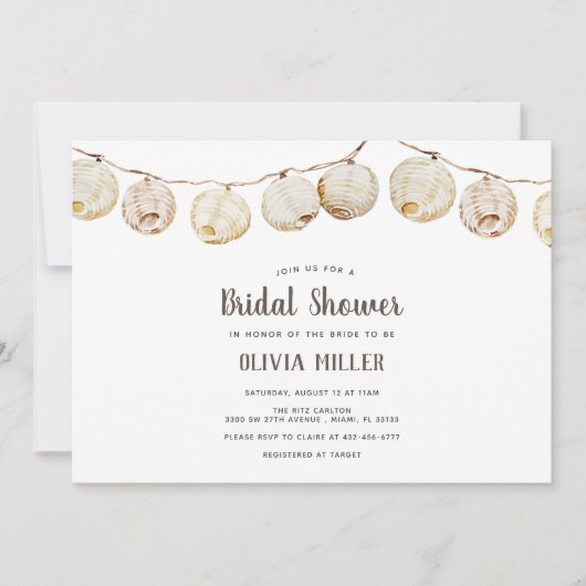 Casual papier lantaarns Vrijgezellenfeest Kaart (Voorkant)