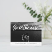 Casual penseel | De foto bewaart de Datum Aankondigingskaart (Staand voorkant)